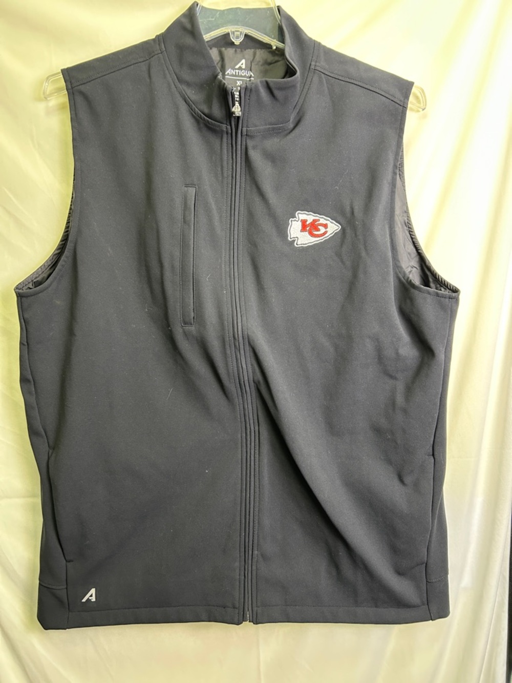 Antigua Black Kansas City Chiefs Lined Full-Zip Vest